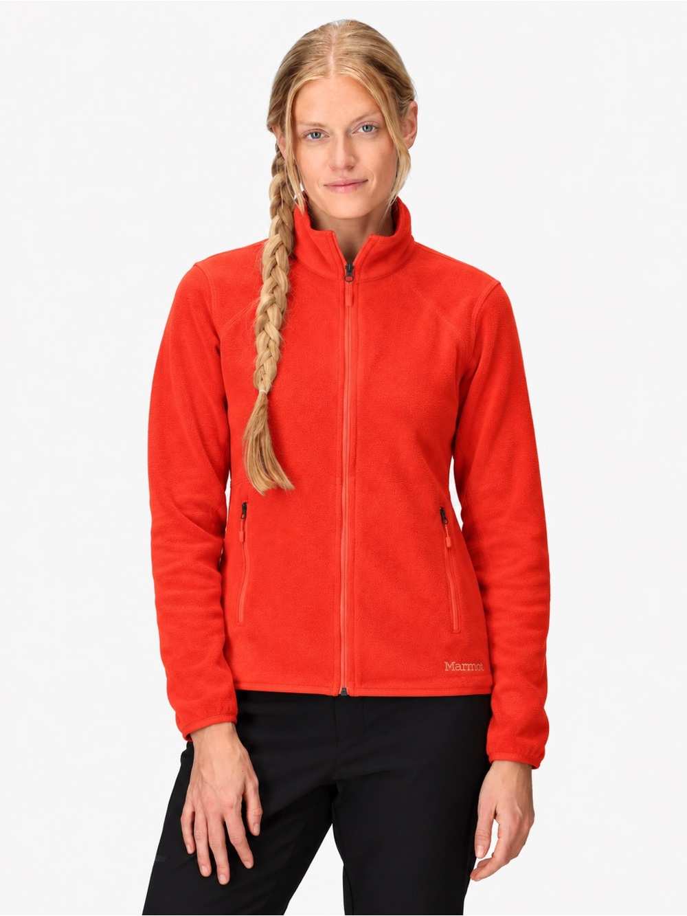 Marmot Full Zip Fleece Jacket Orange Women’s M *O